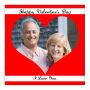 Single Heart Valentine Square Labels 2x2